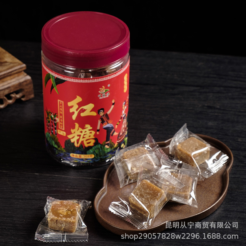 Yunnan Qiaojia Small Bowl Brown Sugar Pure Sugarcane Juice Individually Wrapped Jar 368g quality and texture