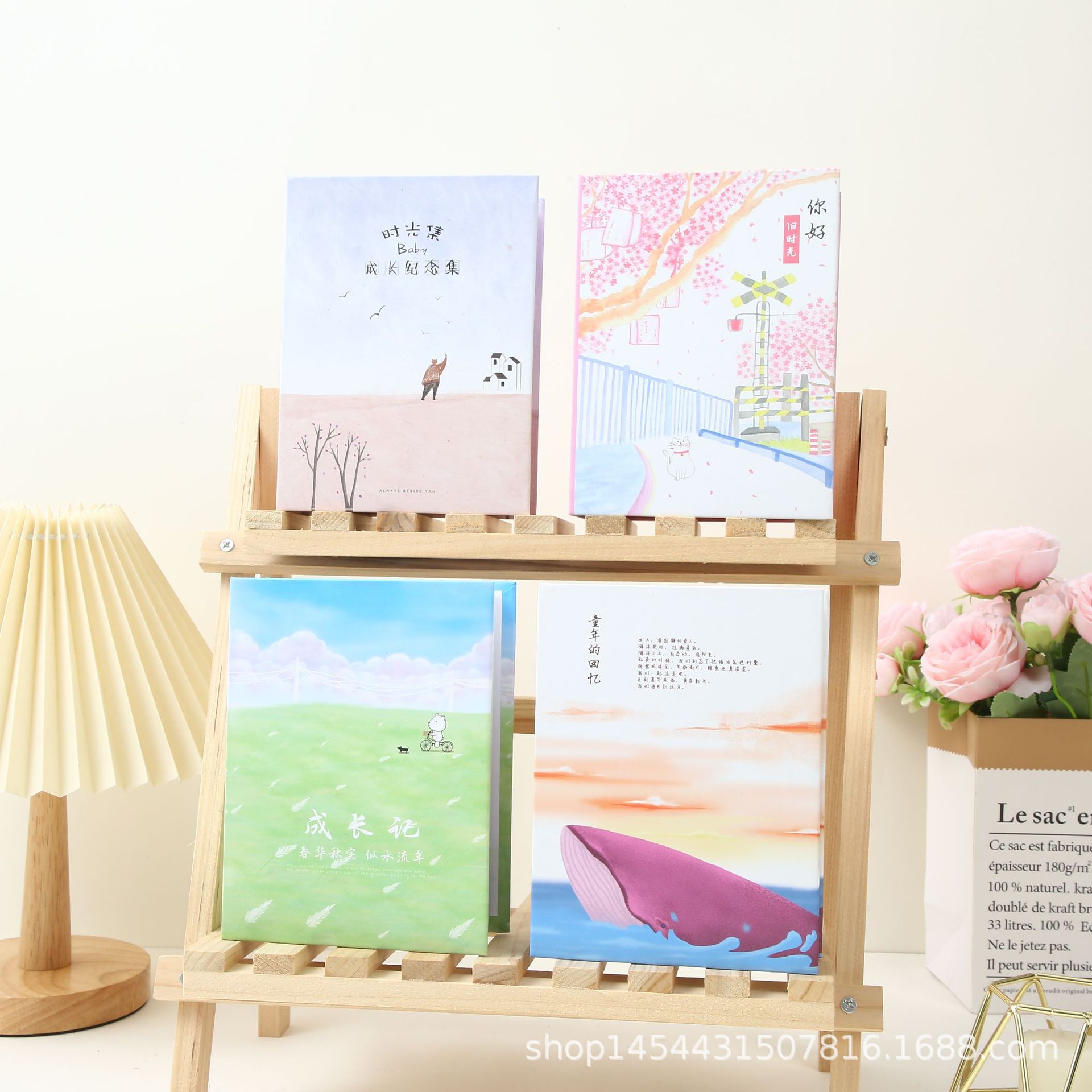 Álbum de fotos infantil de dibujos animados, grande, de 6 pulgadas, 100 páginas, 6 estilos, laminado, con páginas interiores de PP de 6 pulgadas, tipo inserto, regalo navideño