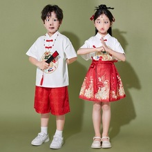 中国风啦啦队幼儿园班服表演服六一儿童新中式演出服小学生运动会
