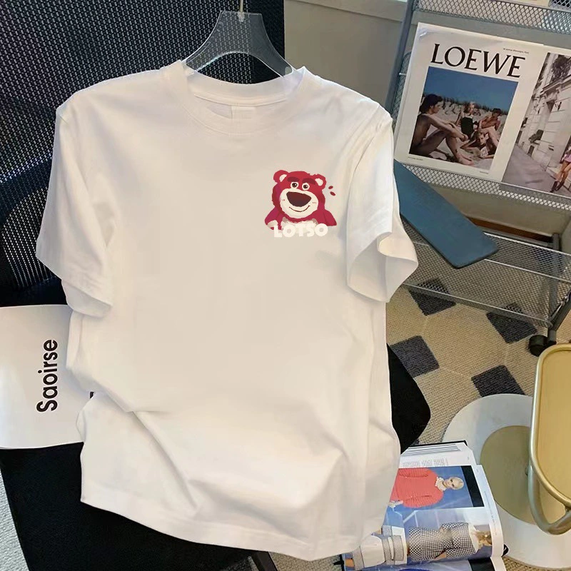 Летняя хлопковая базовая футболка с коротким рукавом, свободного кроя, oversize