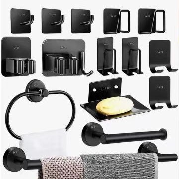 Cross-border 304 acero inoxidable baño conjunto para Amazon hardware gancho toallas anillo conjunto de oro