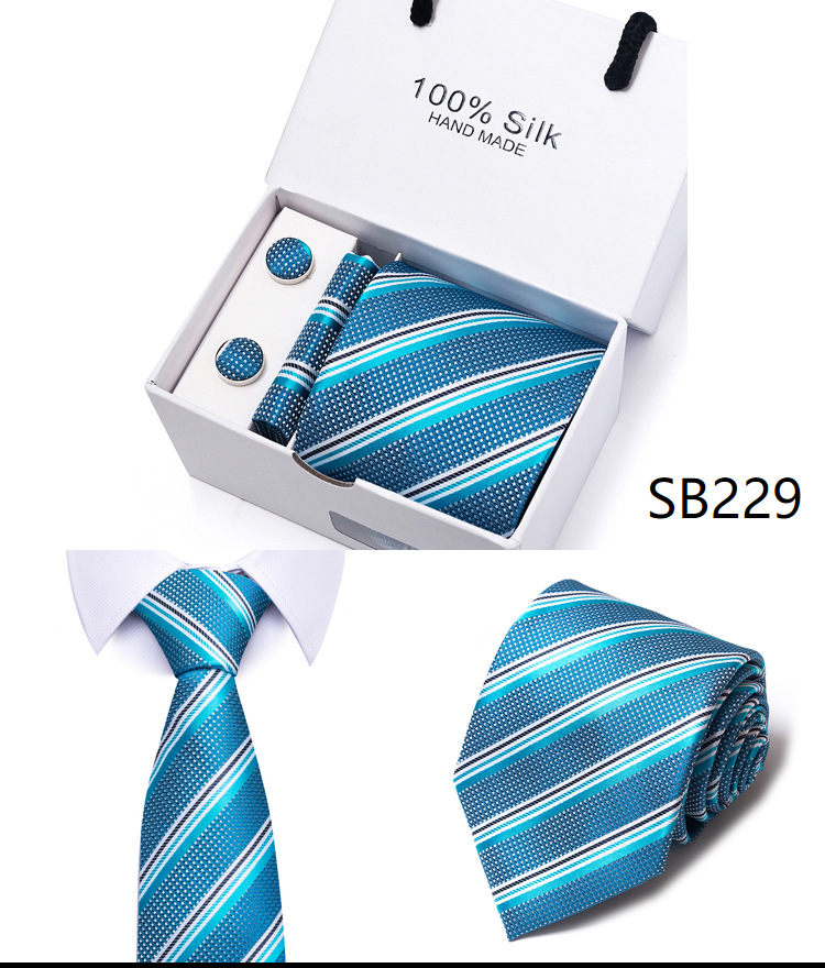 Flower Dot Multi Color Gift Box 5-piece Set Group Business Dress Wedding Tie_voghion.com