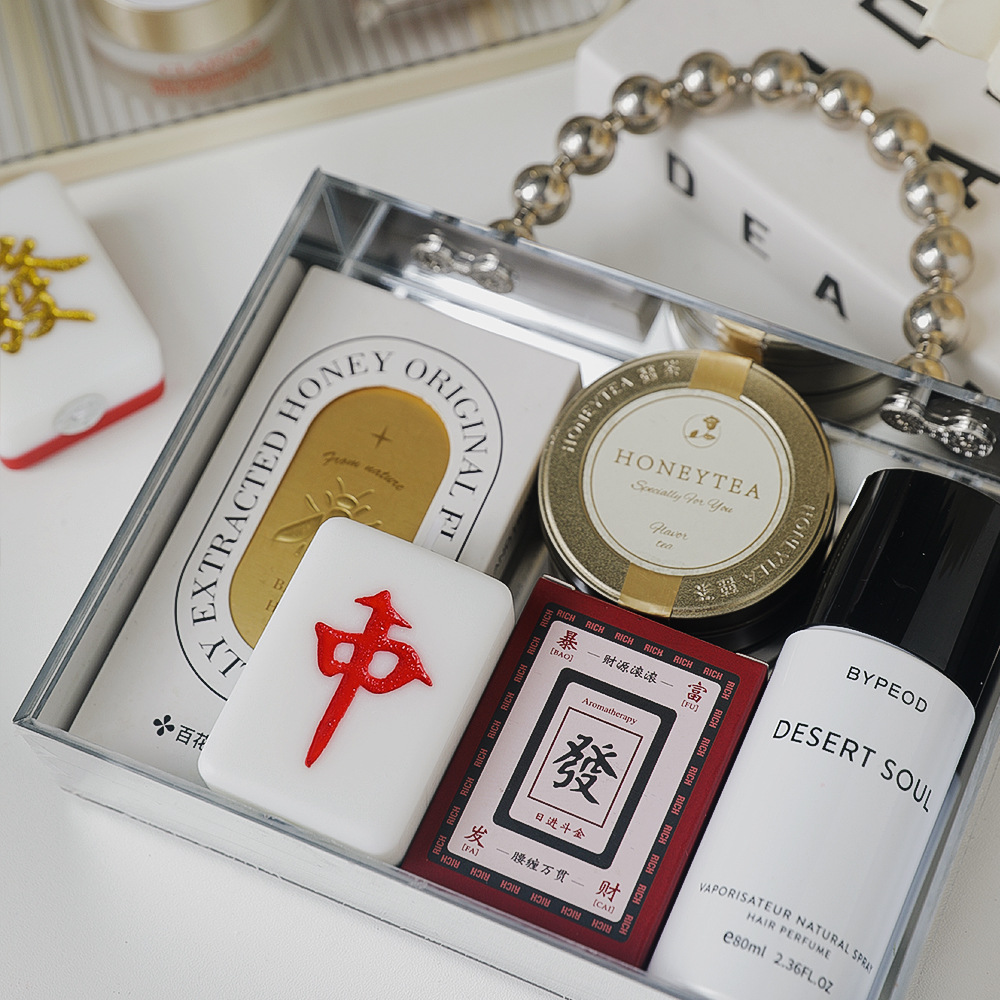 Año nuevo fortuna mahjong aromaterapia vela cumpleaños tradicional aromaterapia regalo al por mayor regalo de la mano fragancia simulación modelado cera