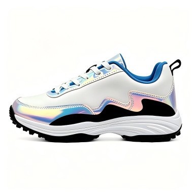 Men's and Women's Color-Block Printed Baseball Shoes, Low-Top Mesh Tpu Spike Training Shoes, Trendy Sports Softball Shoes