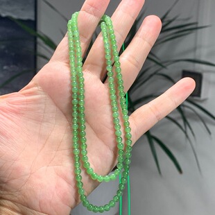 Hetian Jade Jasper 4 PCT Buddha Bead Round Bead Necklace Lanyard 4mm Hetian Jade Stone Pendant Bracelet Bracelet Accessories