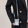 Samsung, denim folding phone case, cute bag strap, 4, folding screen