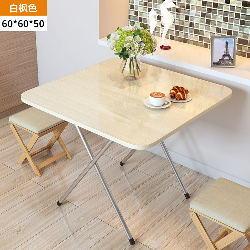 Mesa plegable, mesa de comedor, mesa de comedor, dormitorio portátil, mesa de comedor pequeña, simple para el hogar, de pie en el lado, tipo de casa pequeña