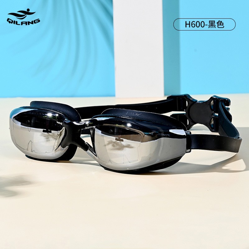 Gafas de Buceo y Natación con Tapones Integrados de PC Electrochapado Impermeable Antivaho Unisex image 17