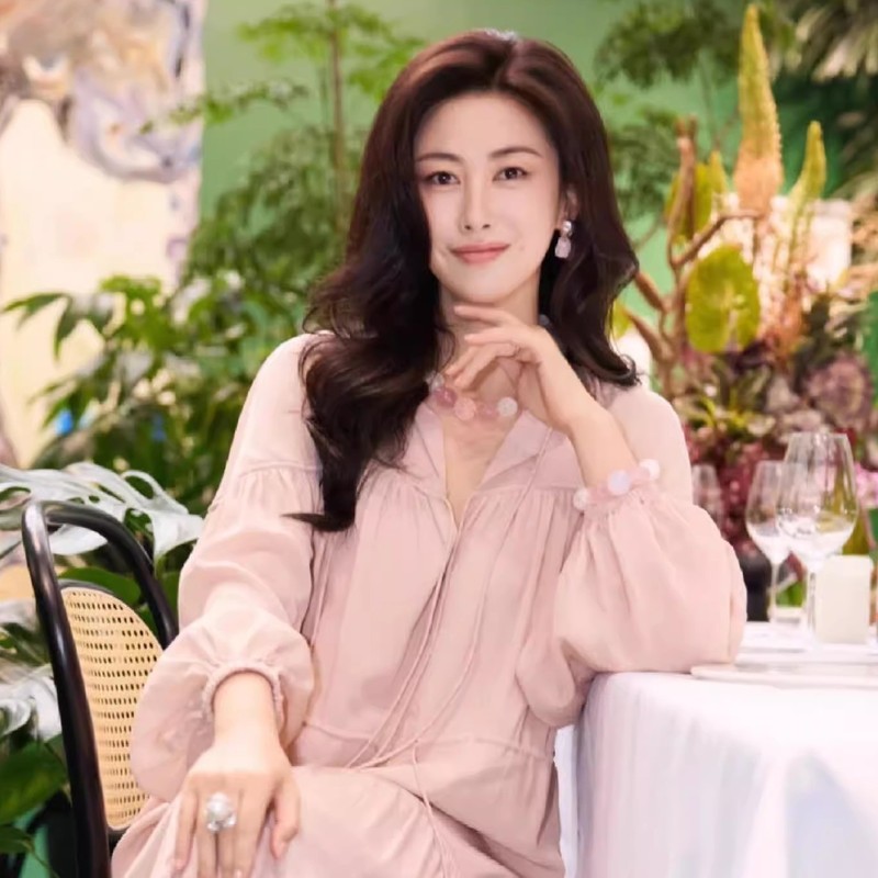 朱珠同款粉水晶项链女西柚粉圆珠小众高级感手链精致奢华颈链送礼|undefined