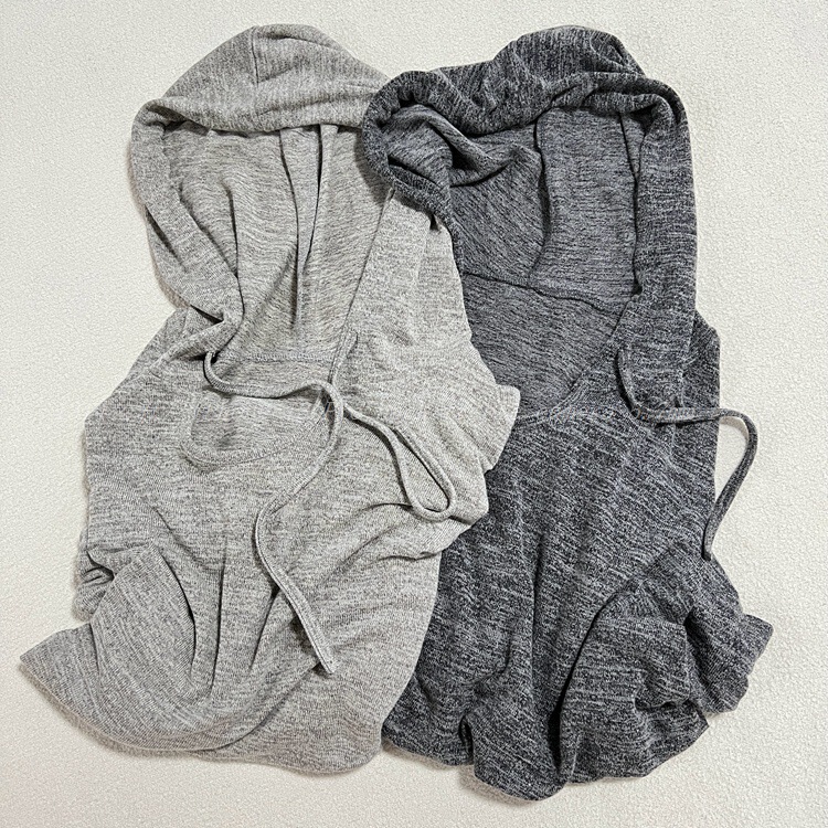 Ruowu Soft and Waxy 5033 Hooded Long-Sleeved Knitwear Thin Breathable Women's Pullover Top T-Shirt Versatile