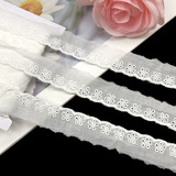Точечная запас вышитого хлопкового кружева 2,5 см Пяти -отверстие для воды -с кружевными кружевами аксессуары для домашней текстильной одежды аксессуары