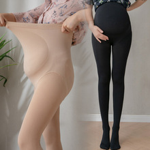 孕妇打底裤托腹提臀无缝无痕蜂窝春秋光腿神器丝袜连裤袜高弹瘦腿