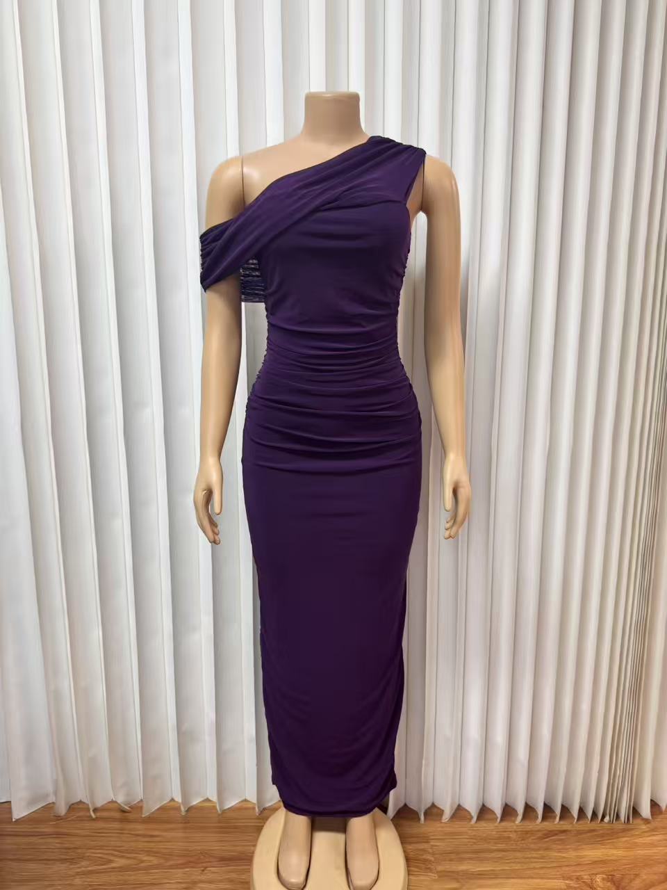 Summer Sexy Elegant Backless Slit High Waisted Evening Dress For Women Style Banquet Dress_ecoleips.com