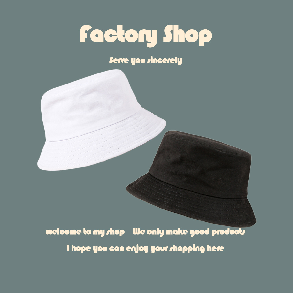 Pure Color Cotton Fisherman Hat display picture 2