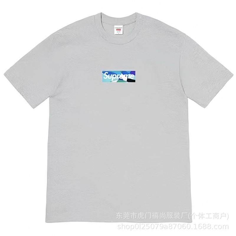 クロスボーダー25ss美潮Supreme文字プリントラウンドネック半袖男女兼用カジュアルTシャツ純綿快適|undefined