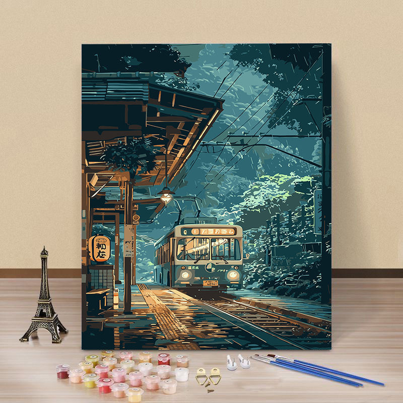 Diy pintura digital al óleo frente al mar verano hecha a mano Diy pinturas acrílicas curadas pinturas decorativas de la sala de estar