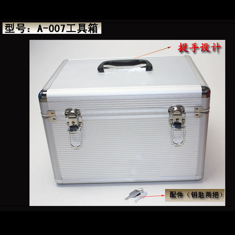 Caja de herramientas de aleación de aluminio, maleta, caja de instrumentos, equipo, caja de archivos, caja de cosméticos, caja de aluminio, caja de herramientas, esponja al por mayor