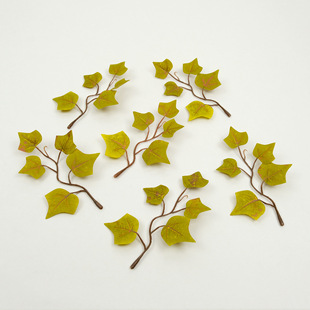 Fresh and Simple Imitation Silk Fabric 5-Pronged Sweet Potato Leaves Grape Leaves DIY Hairpin Flower Headband Hair Hoop Garland Accessories Cross-Border Hot Sale