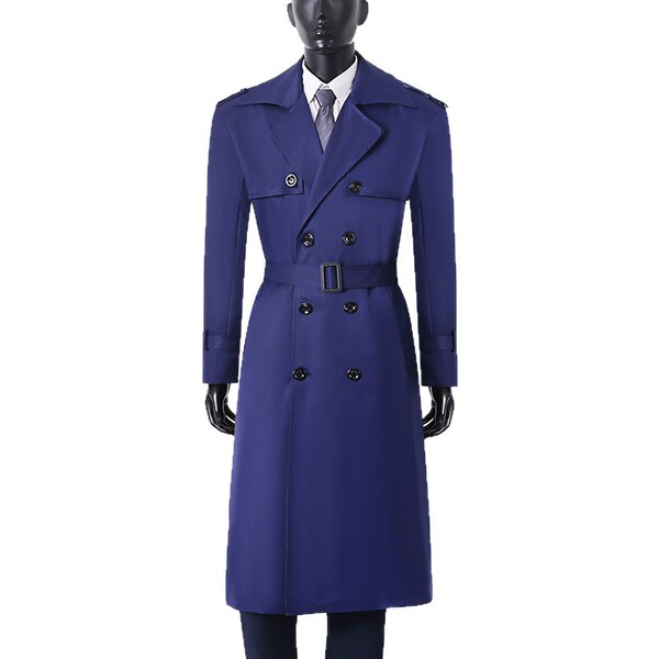 Men's autumn long trench coat