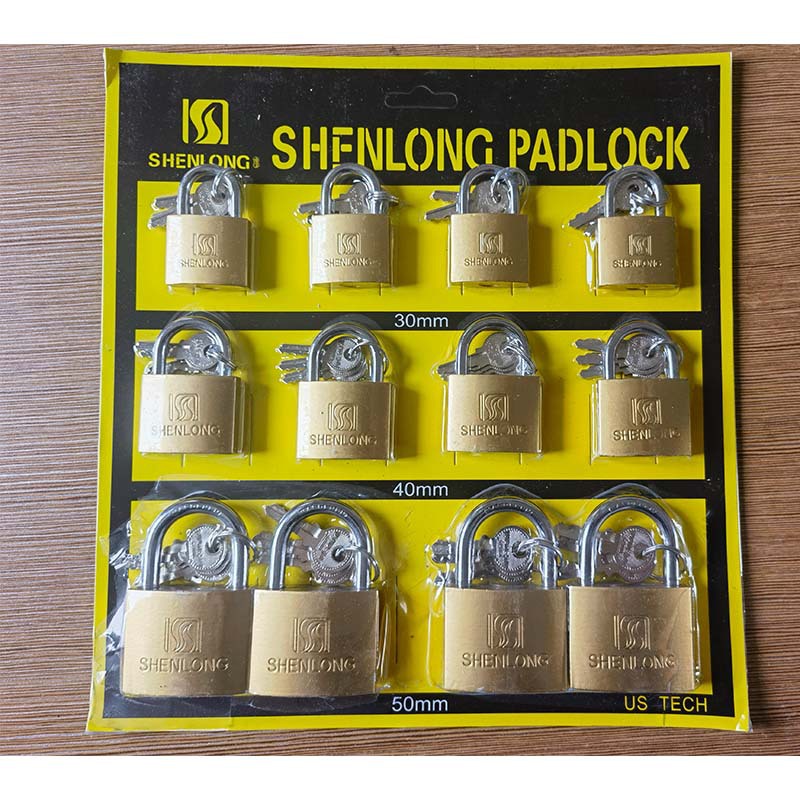 shenlong挂锁 30-40-50组合装 叶片挂锁 仿铜挂锁-阿里巴巴