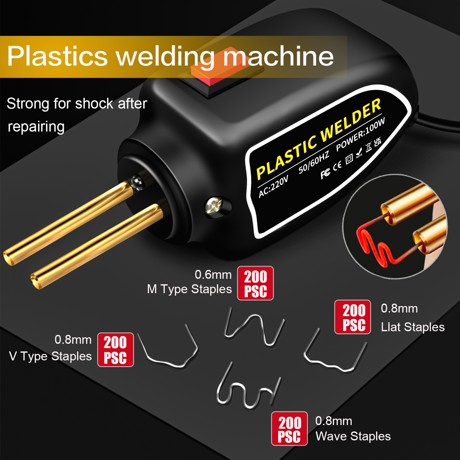 Cross-border best-selling automotive bumper repair machine, plastic welding machine, plastic repair tool, plastic welding gun, nail machine