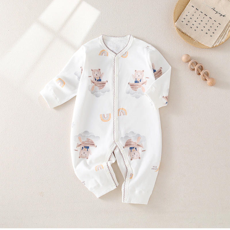 Grenouillères pour nouveau-nés, grenouillères en coton sans baleines, vêtements d'escalade et d'intérieur pour bébés_voghion.com