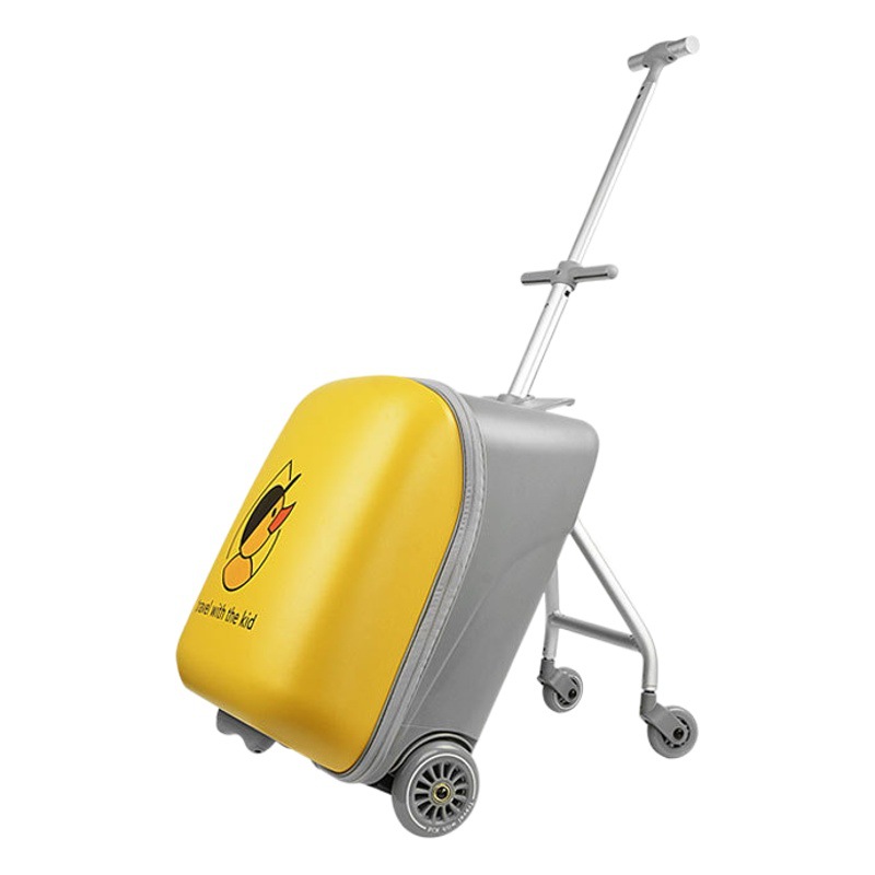 QBOX lazy luggage children can sit luggage high-meter same style walking baby box with lock and brake 20-inch boarding