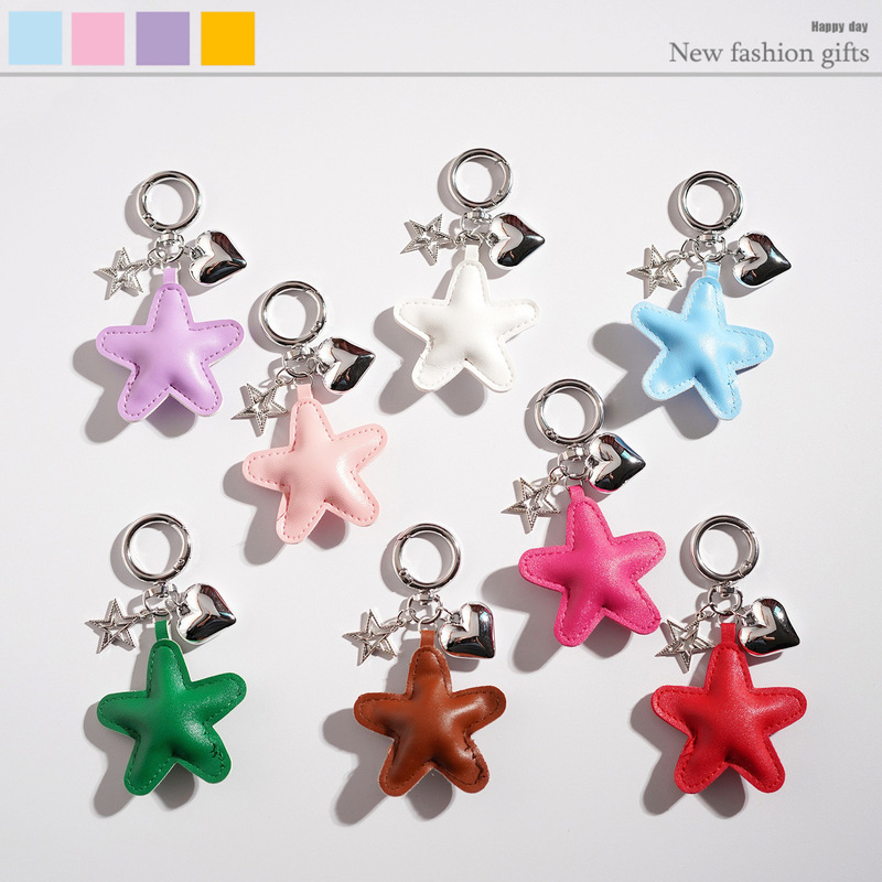 New Cute Cartoon Star Keychain Pendant Bag Pendant Small Gift Car School Bag Little Red Book