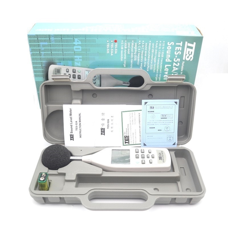 台湾泰仕数字噪音计TES-52A数位式声级计音量计分贝测试仪表52AA