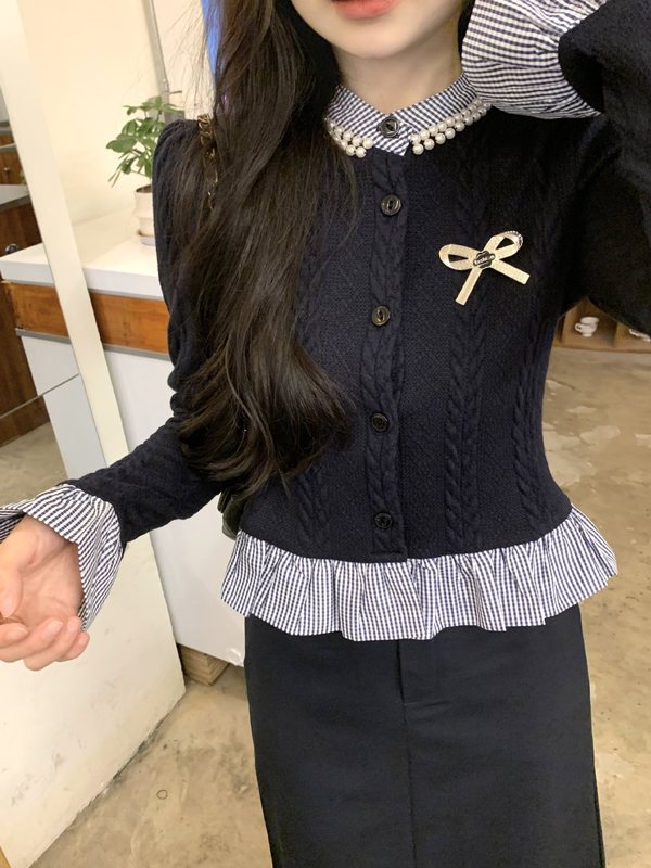 大码女装法式裙子两件套女春季2025新款胖巨显瘦遮肉学院风套装|undefined