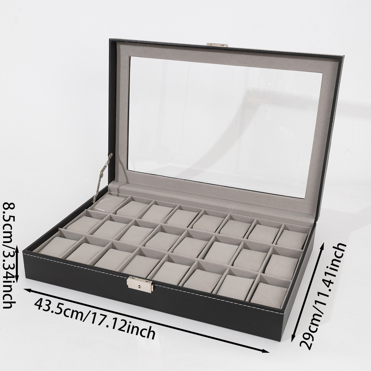 Caja de exhibición universal de cuero PU para relojes, embalaje portátil de alta gama para almacenamiento de múltiples relojes, ideal para dropshipping transfronterizo.