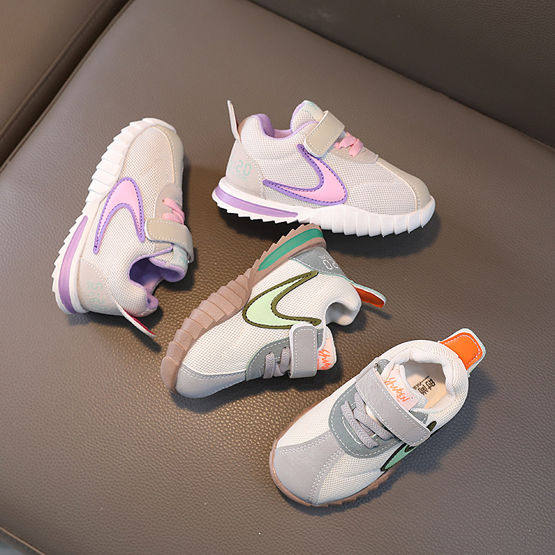 2023 Spring New Casual Mesh Breathable Boys Girls' Sports Lightweight Middle and Small Children's Running Shoes_voghion.com