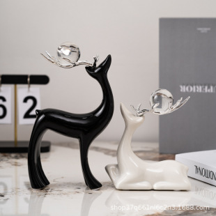 Crystal Ball Deer Living Room Ornaments Classy Elegant Classy Wine Cabinet Tv Display Cabinet Classy Art Decorations