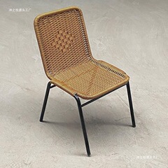 バルコニー籐椅子小さなスツール強化背もたれシングル小さな椅子屋外バーベキューマザーウィービング