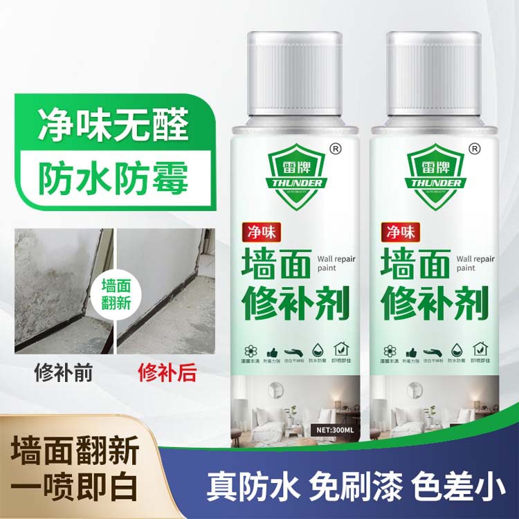 450ml墙面喷漆补墙膏雷牌墙面水性漆涂鸦翻新污渍修补 自喷乳胶漆