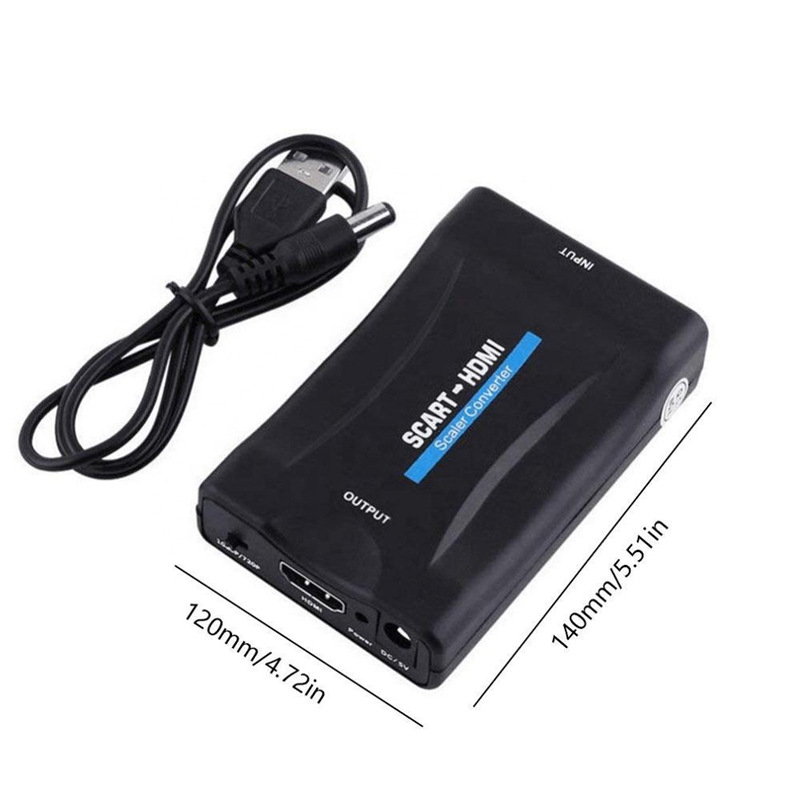 Scart to HDMI Converter Scart to HDMI Video Converter Broom Head Cross-border Special Supply