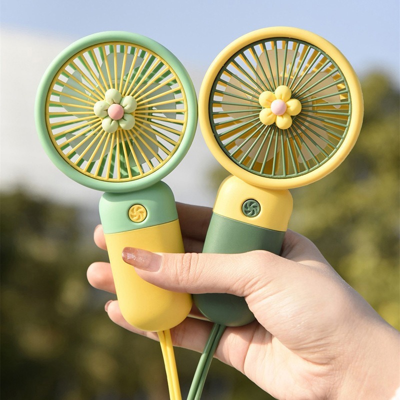 Handheld cartoon cute air fan charging