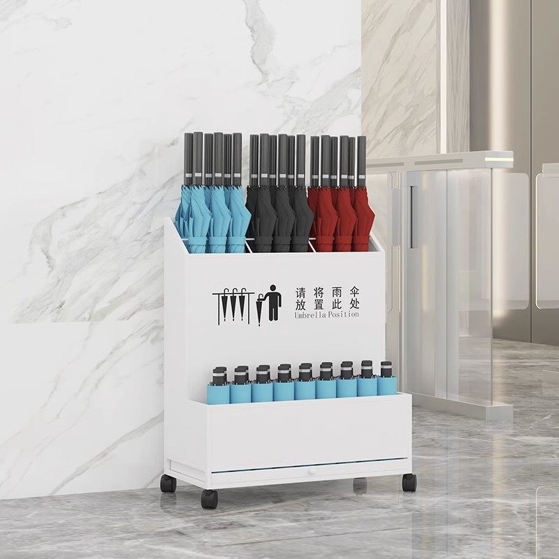 Commercial umbrella stand for hotel lobbies, classroom entrances, large-capacity umbrella storage rack, cross-border