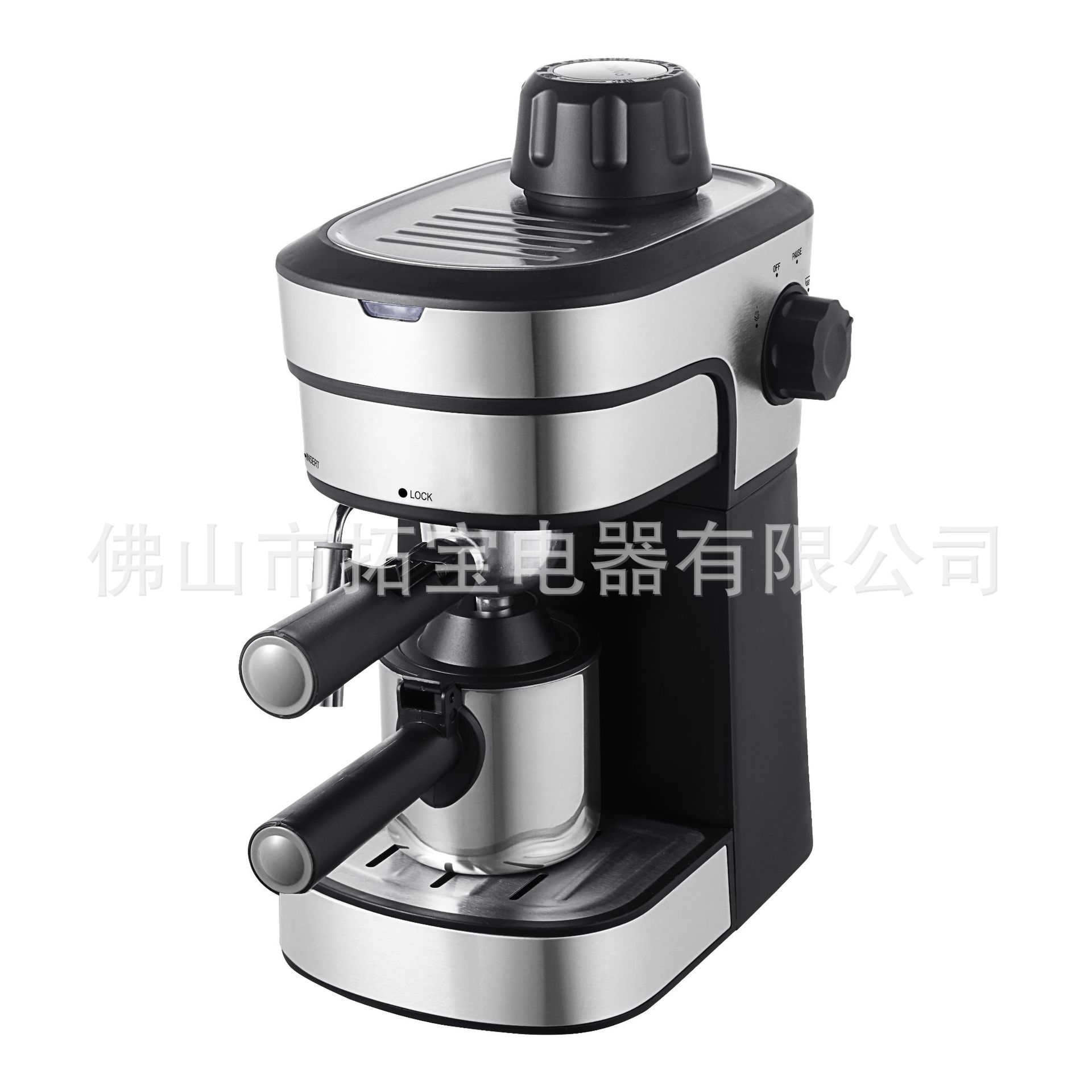Máquina de café de acero inoxidable italiano máquina de café de presión de espuma de leche semiautomática hogar 3.5bar bomba hogar