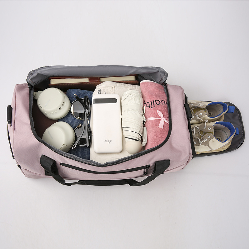 Hombres y mujeres de gran capacidad de separación seca y húmeda bolsa de ejercicios independiente zapatos bolsas de viaje de viaje de negocios de embarque bolsa de transporte