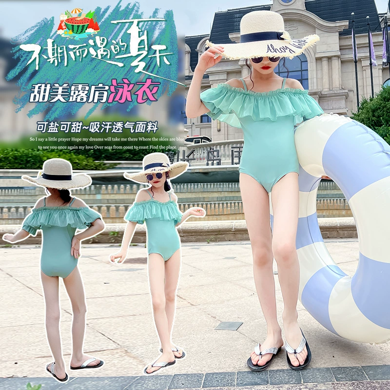 Детский купальник для девочек, лето 2025, новый, средний и большой размер, длинный рукав