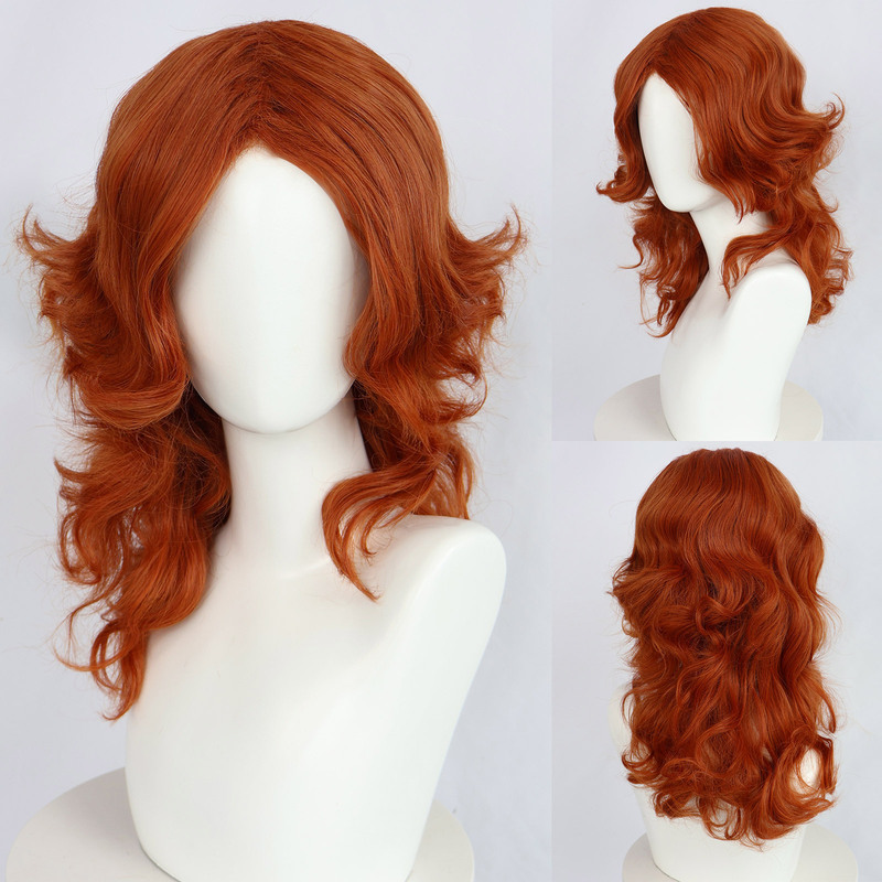 Tinker Bell and the Pirate Fairy Princess Sarina Orange Medium Long Roll cos Anime Wig