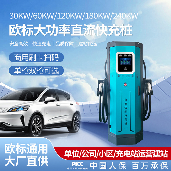 欧标直流充电桩直流双枪通用新能源大60kw/120kw功率专用快充