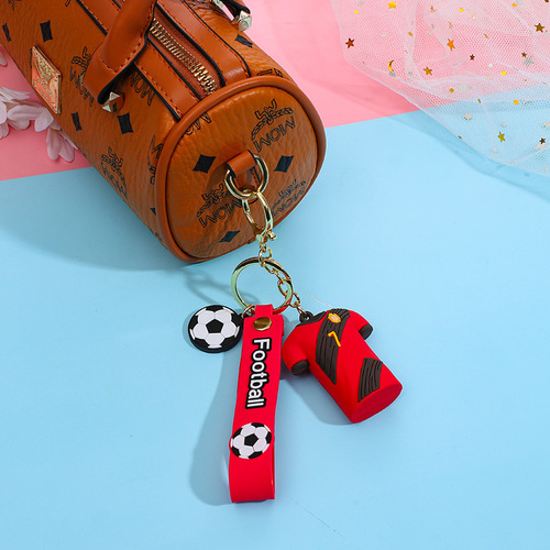 Creative Football Star Jersey Keychain Accessory Hook Ornament Exquisite Bag Hanger Car Keychain Gift Wholesale