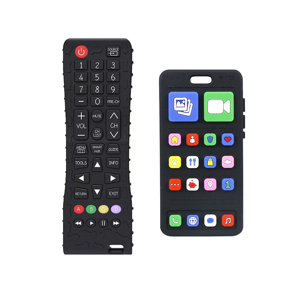 First generation remote control color printed black + push phone black