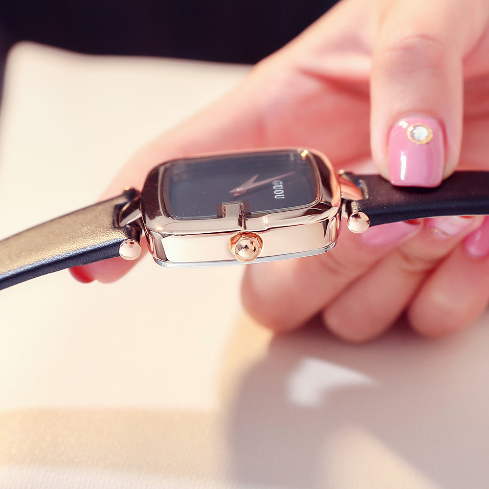 Hong Kong GUOU Watch Women's Trendy Personalized Women's Watch Temperament Entry Luxury Internet Celebrity Watch Women's Square Watch