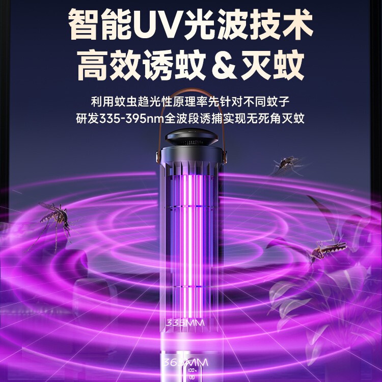 越境蚊取りランプ 家庭用電気ショック式 屋外キャンプ用蚊取り器 光感知式ハエ取りランプ 紫外線誘蚊 充電式蚊よけ|undefined