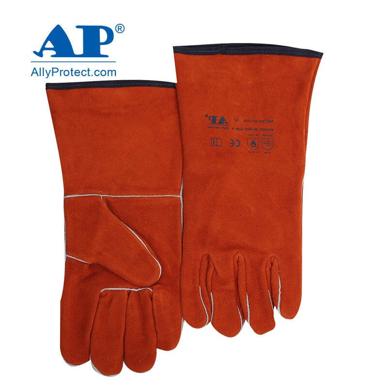 友盟AP-2102全皮电焊手套牛皮材质耐磨耐高温焊工烧焊用隔热手套