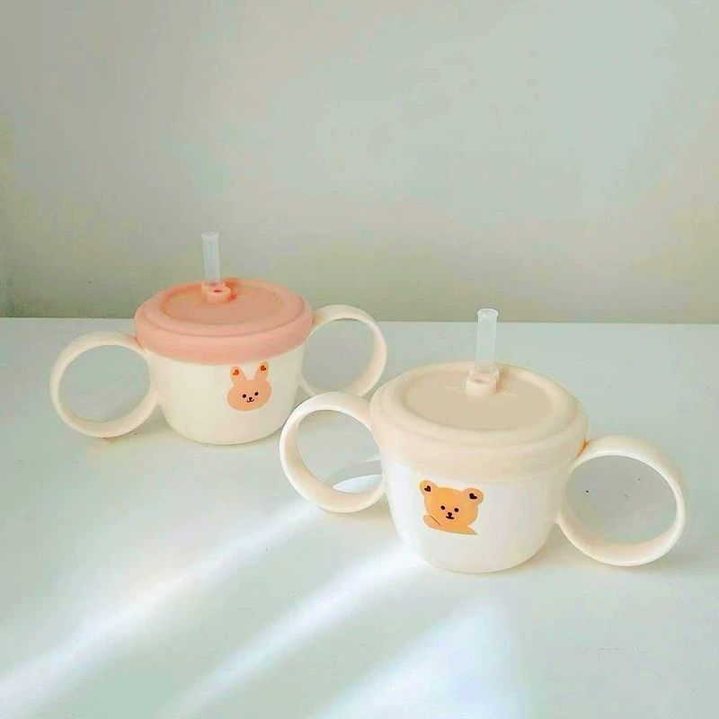Мультяшный детский стакан со стеклом, обеденная тарелка