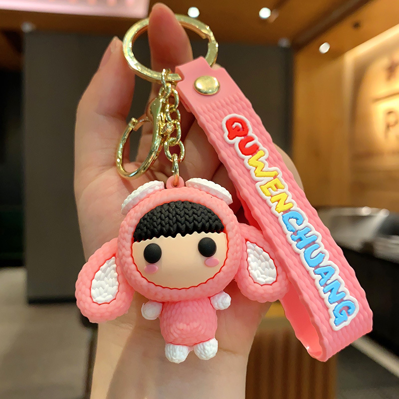 Cordero Minnie llaver adorable gato Dingdong estereoscópio muñeca de silicona colgante pareja bolsa de automóvil colgante regalo
